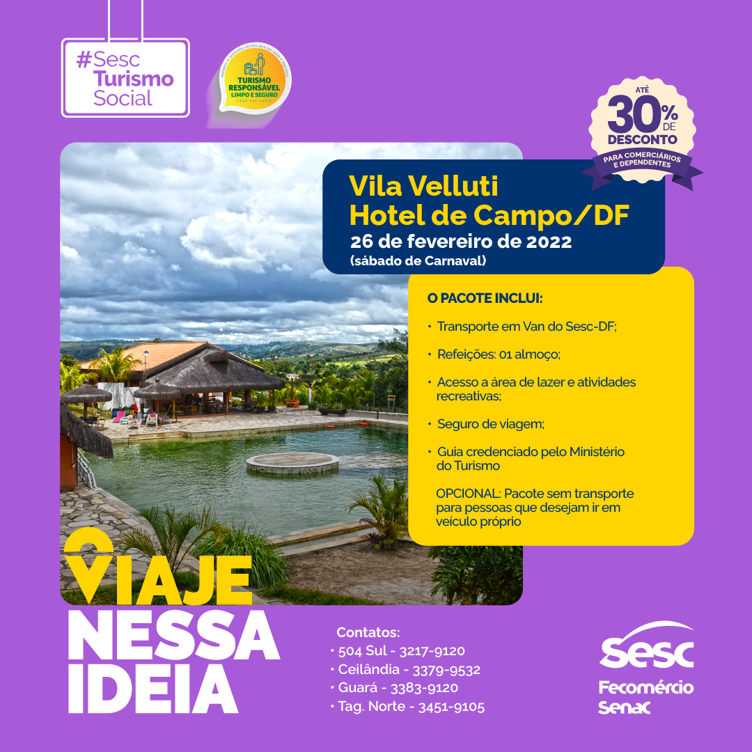 SESC tem pacotes de viagens de outubro a dezembro, de R$ 560 a R$ 1.2 mil -  Diversão - Campo Grande News