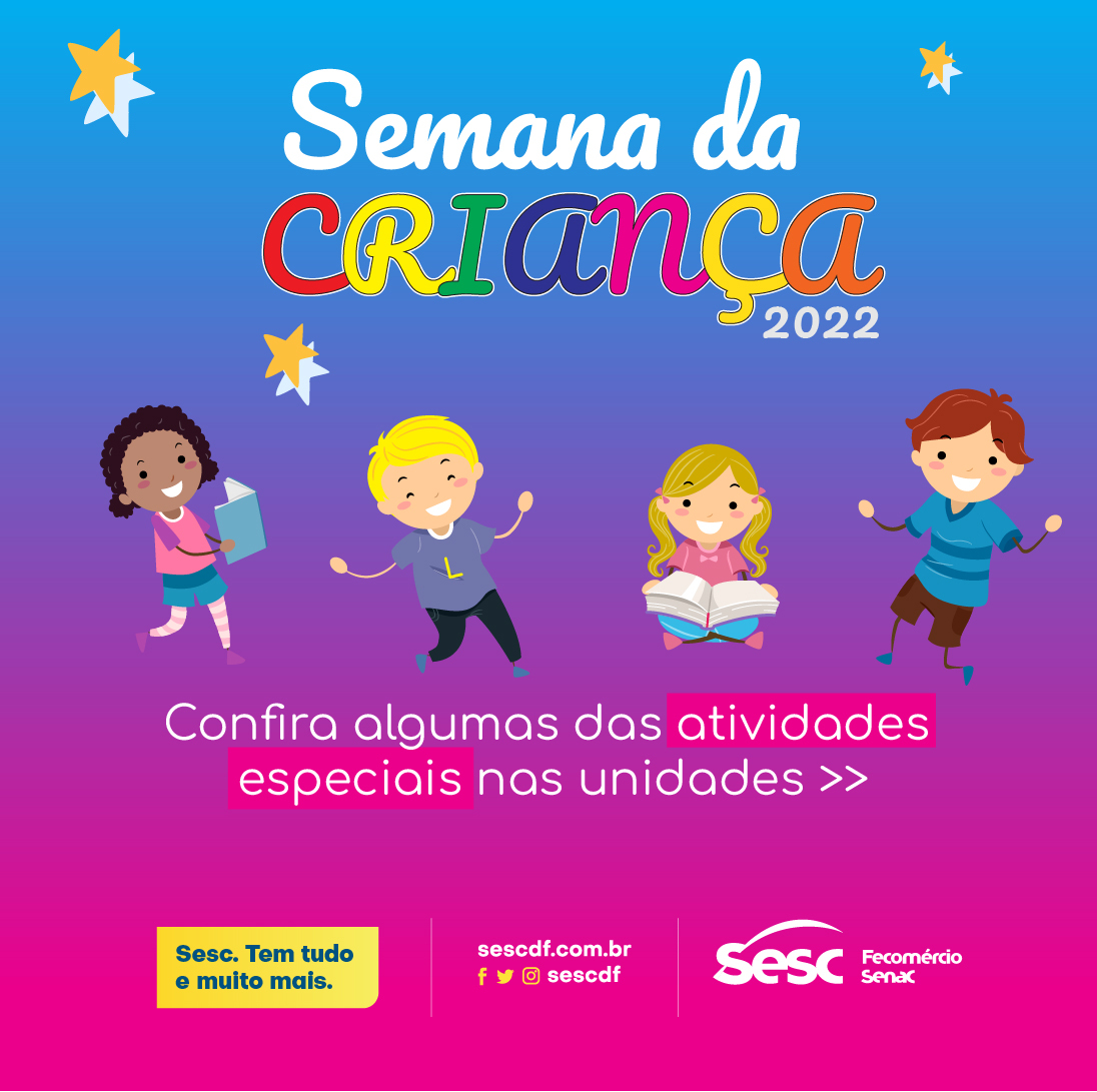 Programação do Dia das Crianças do Sesc inicia neste final de semana